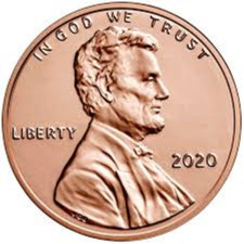 TWO  (2)  2020 - P   BU  Lincoln Shield Pennies from Logistics Rolls picture