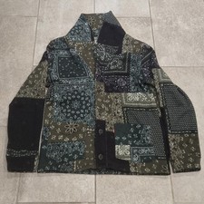 Levi's Men's M Hillen Bandana Paisley Patchwork Quilted Cardigan Shirt Jacket picture