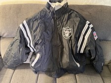 Vintage Raiders Pro Player NFL Experience Puffy Jacket Reversible Size L picture