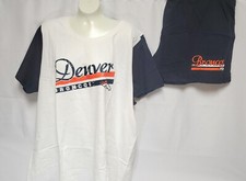 Womens NFL Concepts Sport Denver Broncos 2 Piece Sleep Shorts & Tee T-Shirt Set picture