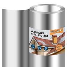 Aluminum Roll Flashing, 40'' x 50' Metal Roofing Roll for Roof and Garden, Pr... picture
