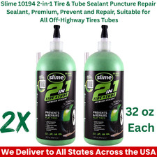 2-Pack of Slime 10194 32 Oz 2-in-1 Tire & Tube Premium Sealant for Off-Road Tire picture