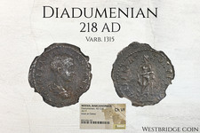 Diadumenian 218 AD NGC Ch VF • Roman Provincial Bronze • Marcianopolis picture