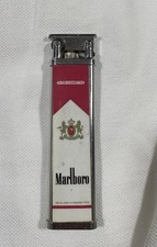 Marlboro Collectible Lighter Red White Gold Cigarette Memorabilia Rare Design picture