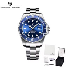 PAGANI DESIGN PD-1639 Men's Submariner Smurf 43MM Sapphire 100M NEW💎 picture