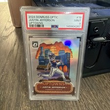 Panini 2024 Donruss Optic Uptowns Justin Jefferson #19 Vikings PSA 9 picture