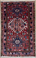 Vintage Karajeh 3x5 Tribal Geometric Hand Knotted Wool Oriental Area Rug Boho picture