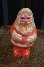 VINTAGE XMAS SANTA CLAUS CELLULOID BABY RATTLE 4.5