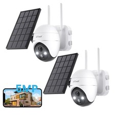 2PCS ieGeek Outdoor Wireless 5MP Security Camera PTZ Home WiFi Battery CCTV Cam picture