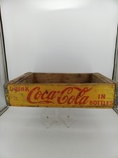 Vintage Coca-Cola Wood Bottle Crate Yellow Have A Coke Drink Coca-Cola 1965 USA picture