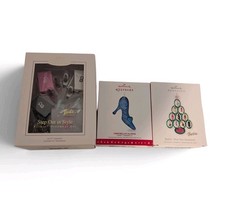 Set of 3 Barbie & Disney Cinderella Ornament lot Hallmark Keepsake Ornaments  picture