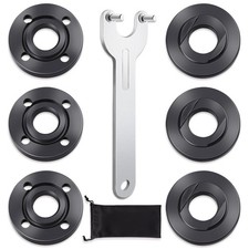 7PCS Angle Grinder Nut Flange Wrench, Premium Black, Silver picture