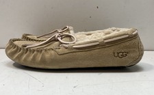 UGG Dakota Chestnut Suede Sheepskin Lined Moccasin Slippers Women's Size 8 picture