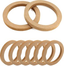 QWORK Wooden Speaker Spacer Rings, 8 Pcs 6.5