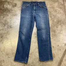 Vintage 80s Lee Riders Jeans Mens 32x32 Blue Straight Leg Denim Made in USA 200 picture