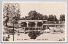 1942 Princeton MN Memorial Bridge Real Photo Postcard RPPC Minnesota River picture