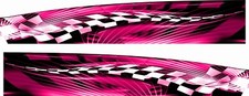 PINK Auto Vehicle Car Truck Boat Side Half Wrap Vinyl Stickers Graphics Decals picture