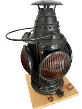 Dressel Arlington Railroad 4-Way Switch Lantern Signal Lamp Red Blue Antique picture