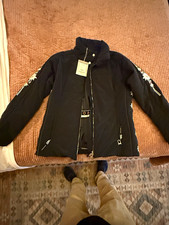 Bogner Black Down Insulated Full Zip Mid-Length Parka Ski Jacket Women’s Large picture