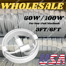 60W/100W Type C To USB C Cable Fast Cord For iPad Mini/Macbook Pro/iPhone 15 Lot picture
