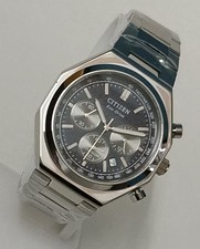 Beautiful Citizen Quartz Chronograph Black Dial Swiss Made For Man's Wrist Watch picture