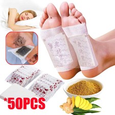 50pcs Detox Foot Patches Pads Body Toxins Feet Slimming Deep Cleansing Herbal US picture