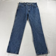 Rustler Mens Vintage Blue Jeans 32x32 Straight Leg Workwear Denim USA Retro 90s picture