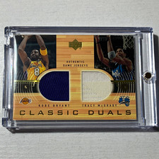 Upper Deck 2002 Classic Duals Authentic Game Jerseys Kobe/McGrady *Beautiful picture