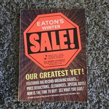 Vintage 1965 Eaton’s Winter Sale Catalog Fashion Electronics Furniture Canada picture