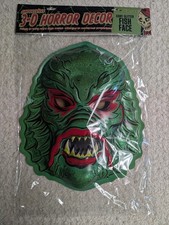 Retro A Go-Go Ghoulsville Glitter Fish Face Plastic Mask Wall Decor Doug P'Gosh picture