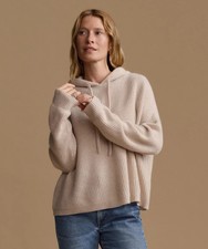 Jenni Kayne Women's Cashmere Fisherman Hoodie Oatmeal All Sizes Ships Free picture