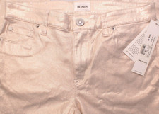 HUDSON JEANS NICO MIDRISE SUPER SKINNY ANKLE JEANS, Metallic, Size 27, MSRP $195 picture