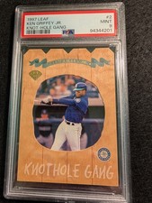 1997 LEAF KNOT-HOLE GANG #2 KEN GRIFFEY JR #’D 2570/5000 PSA 9 MINT MARINERS picture