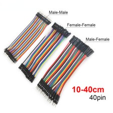40 Pin Dupont Cables M-F, M-M, F-F Jumper Breadboard Wire GPIO Ribbon Pi Arduino picture