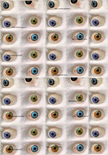 Prosthetic Eye 50PC Antique Human Glass Artificial ( Mix Color ) With Case picture