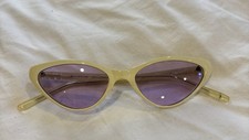 Vintage VERSUS by VERSACE L74 Cat Eye Sunglasses Purple Lenses Made Italy Rare picture
