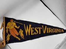 Vintage 1950s West Virginia Mountaineers Felt Football Pennant picture