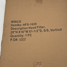 Winco HFS-1620 Stainless Steel Hood Filter Vertical 20x16x1-1/2