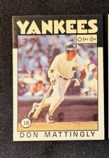‼️VINTAGE OPC‼️STELLAR  1986 Don Mattingly #180 New York Yankees HOF MLB ROY picture