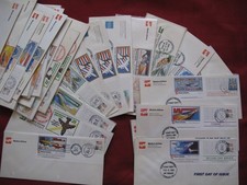 RARE Burlington Air Freight PRIVATE Airletter Western Airlines FDC Covers Lot picture