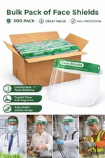 300 Pack Clear Face Shields Anti-Fog Full Face Protection Bulk PPE Safety Mask picture