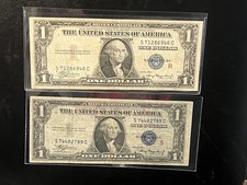 2 Notes  1935-A $1 Silver Certificate Experimental (R & S)  picture
