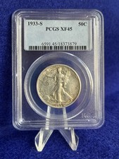1933-S Walking Liberty Half Dollar 50c *PCGS XF45 Choice XF* Great Eye Appeal picture