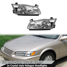 2x Crystal style Halogen Headlights Headlamps For 1997-1999 97-99 Toyota Camry picture