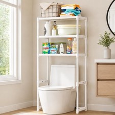3Tier Over The Toilet Storage Rack Cabinet Organizer Shelf No Drill Freestanding picture