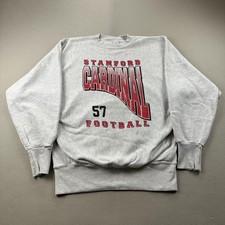 Vintage Stanford University Sweatshirt Mens XL Gray Starter Cardinal Football picture