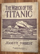 1912 WRECK OF THE TITANIC Piano Sheet Music Jeanette Forrest Antique 110th Anniv picture