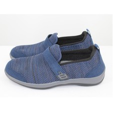 OrthoFeet 823 Women's Blue Quincy Stretch Arch Support Size 9.5D Wide picture