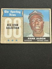 1968 Topps - Sporting News All-Stars Hank Aaron #370 Atlanta Braves HOF picture