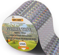 XPCARE Bird Scare Tape Ribbon - 350Ft X 2In Reflective Tape Rainbow Tape Product picture